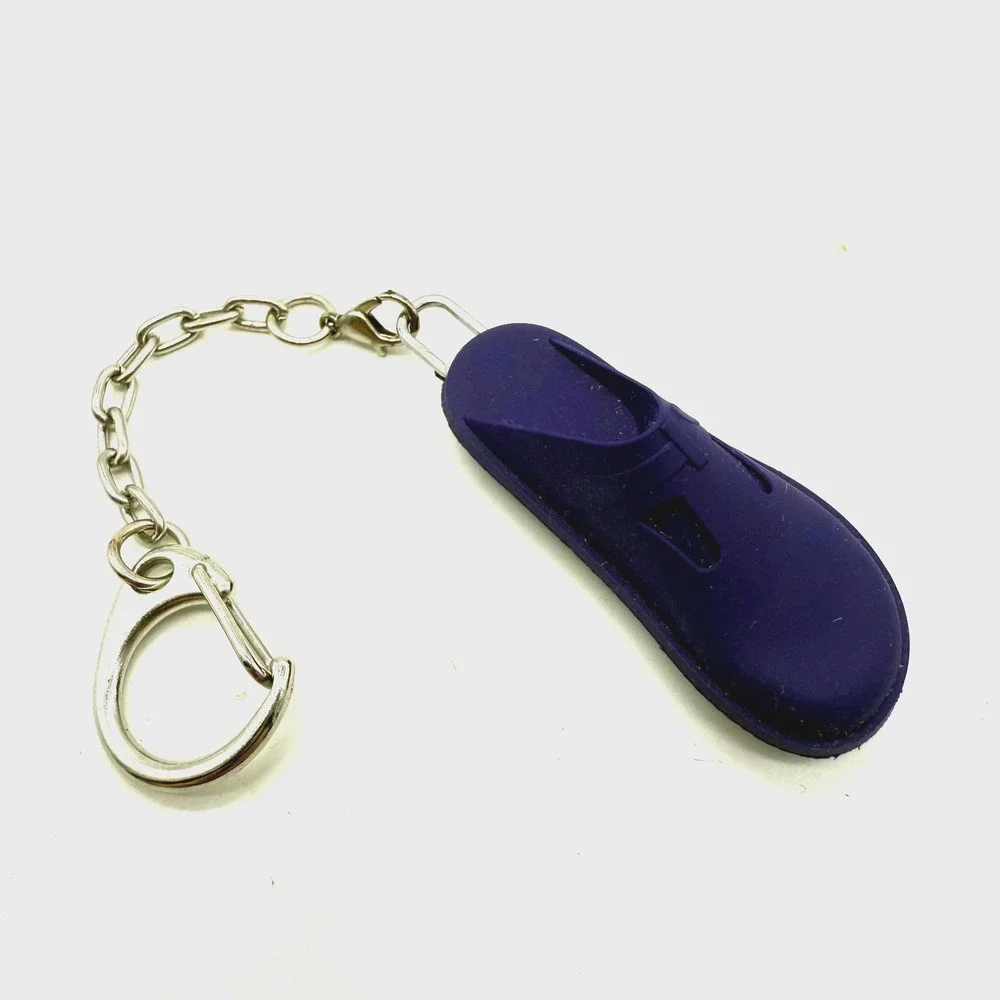 Alegria Shoes Purple Clog Keychain Rubber Shoe Promo Carabiner Clip Key Ring